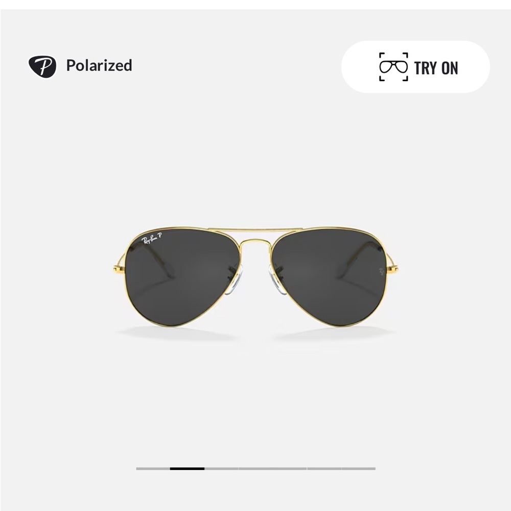 Ray-Ban Aviator Sunglasses Gold Frame Polarized